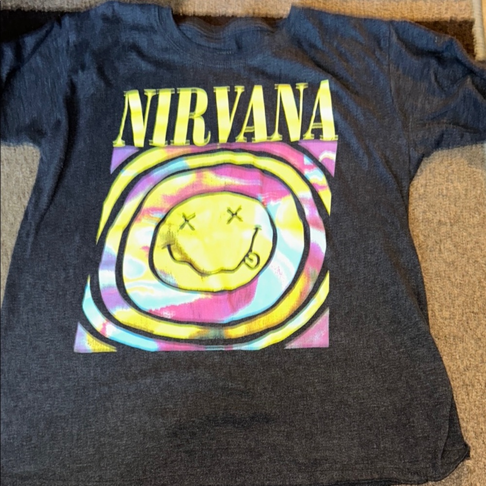 Nirvana Juniors Small Graphic T-Shirt - Black